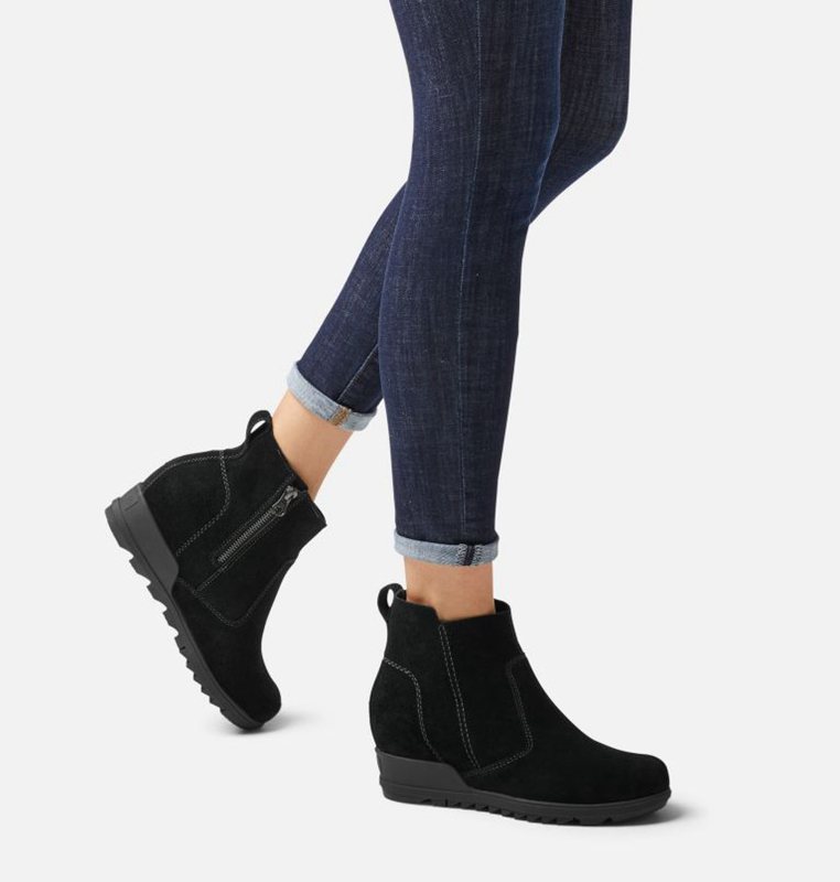 Sorel Dam Wedges Svarta - Evie™ Bootie - DJR-397586